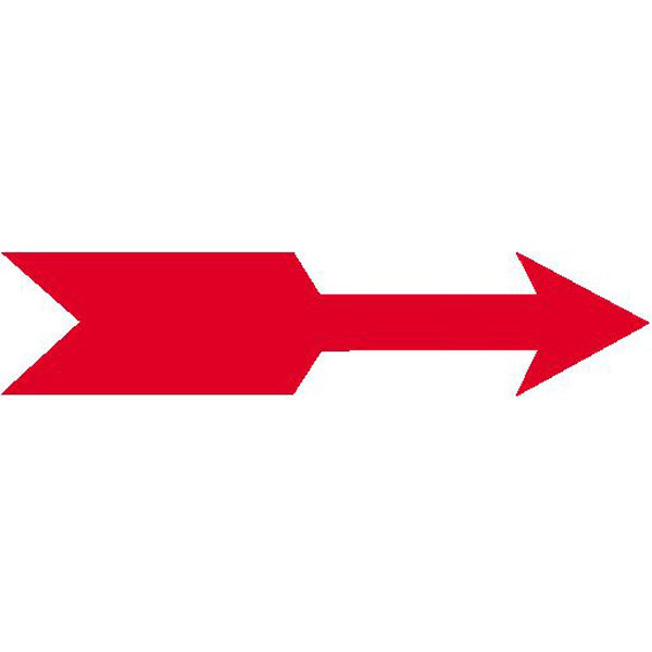Drehrichtungspfeile auf Bogen | weiß/rot, Ausführung: gerade