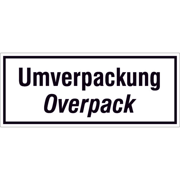 Paketaufkleber | Umverpackung / Overpack