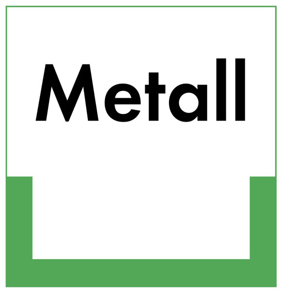 Abfallkennzeichnung - Textschild | Metall