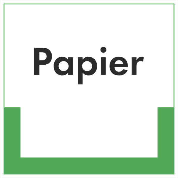 Abfallkennzeichnung - Textschild | Papier