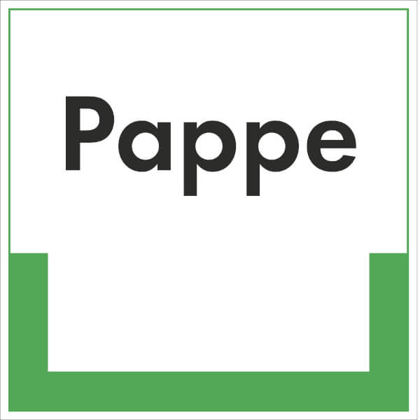 Abfallkennzeichnung - Textschild | Pappe