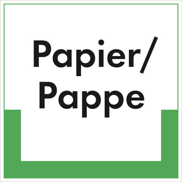 Abfallkennzeichnung - Textschild | Papier / Pappe