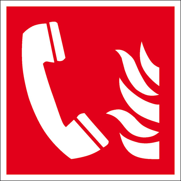 Brandschutzschild - langnachleuchtend | Brandmeldetelefon