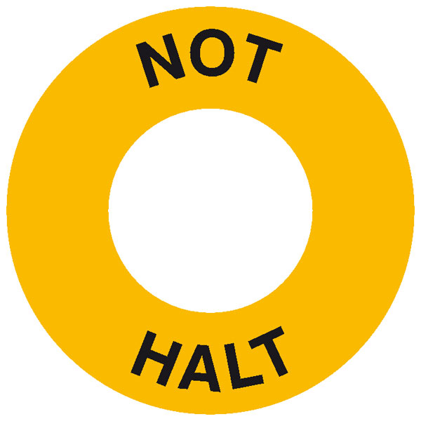 Maschinenkennzeichnung - Not Halt - | gelb/schwarz, Text: Not Halt
