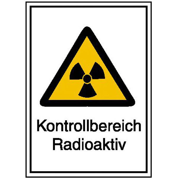 Warn-Kombischild - Strahlenschutz | Kontrollbereich Radioaktiv