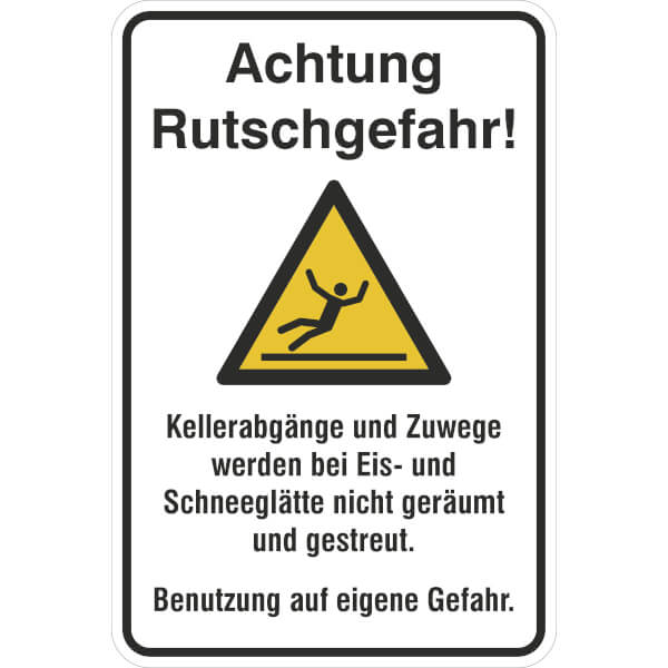 Warn-Kombischild | Achtung Rutschgefahr 50.2118 Warn-Kombischild | Achtung Rutschgefahr