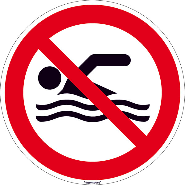 Verbotsschild | Schwimmen verboten