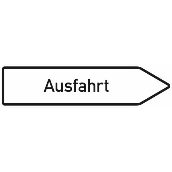 Verkehrsschild | Ausfahrt rechtsweisend