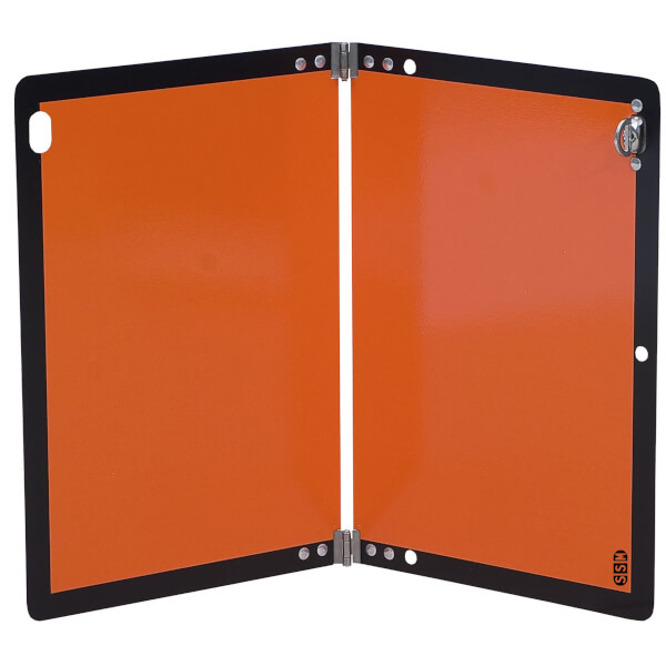 SafetyMarking neutrale Gefahrguttafel gemäß ADR/GGVS | klappbar, mit sicherm Drehverschluss zur Montage 56.2292 SafetyMarking neutrale Gefahrguttafel gemäß ADR/GGVS | klappbar, mit sicherm Drehverschluss zur Montage