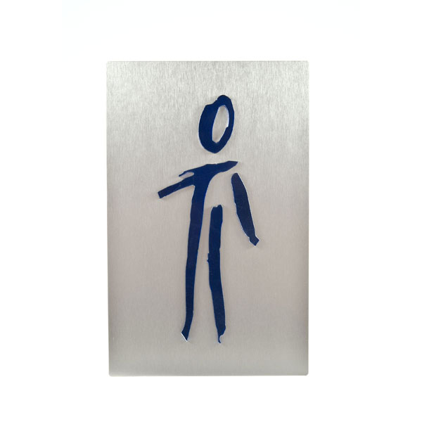 Viva Türschild mit Piktogramm aus Acrylglas | Toilettenschild wahlweise mit Symbol Dame oder Herr