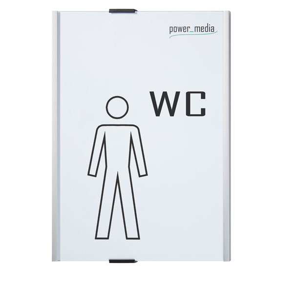 INFOSIGN Türschild A5 Hochformat | mit bruchsicherer Acrylglasabdeckung und zwei Verschlussclips