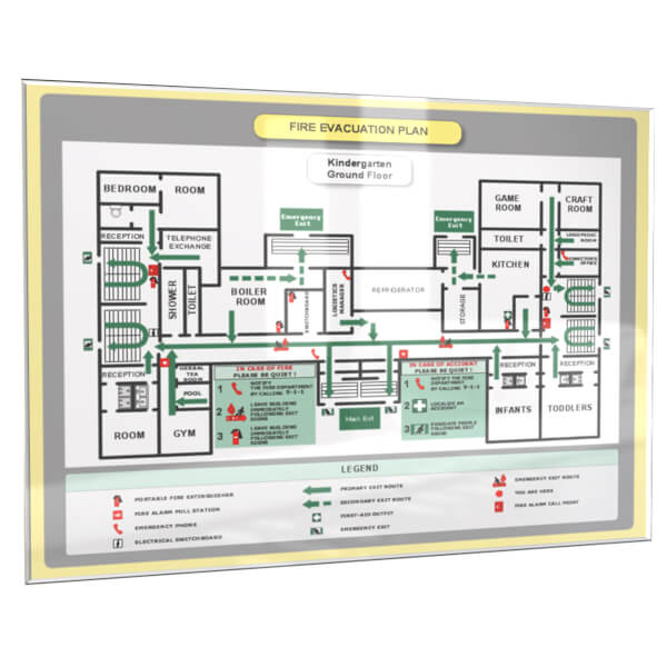 ClickFix Türschild | manipulationssicheres Schild aus Acryglas und Edelstahl