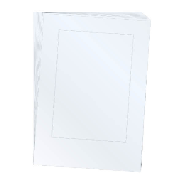 Beschriftungseinlagen aus glasklarer Polyesterfolie | Bogenformat A4, vorgestanzt zum einfachen Herauslösen