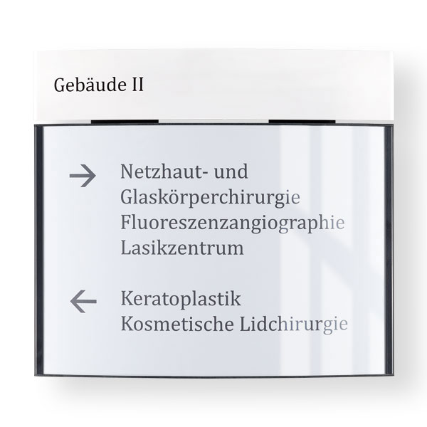 PacificX Infotafel A4 Querformat | leicht gewölbtes Wandschild mit weißer Kopfleiste zum Beschriften