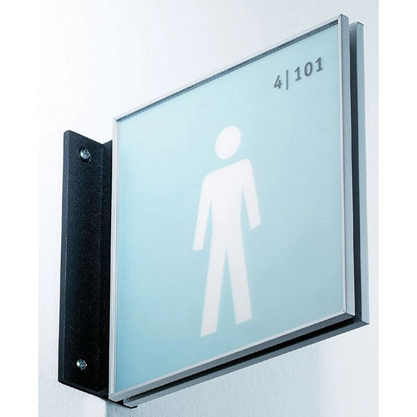 NEW AGE Fahnenschild | aus hochwertigem Acryglas mit schlichtem Aluminiumrahmen